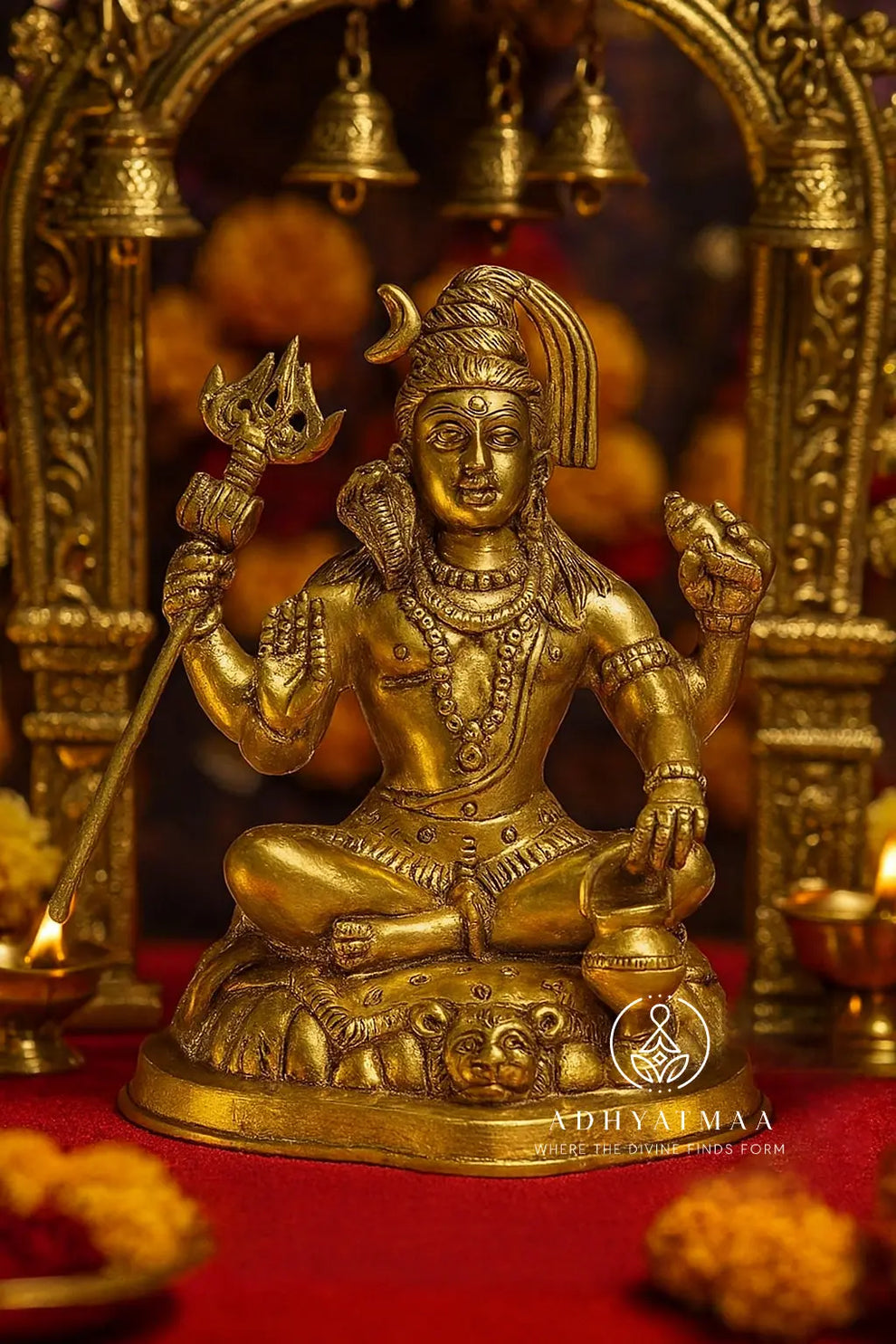 Brass Shiva Idol - 6" adhyatmaa