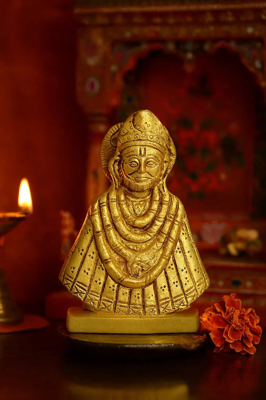 Divine Brass Khatu Shyam Idol – 5" adhyatmaa